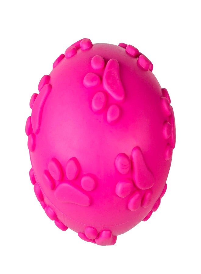 ADIL'S Natural Latex Dog Chews Ball Toy for Small to Medium Dogs & Puppies, Bite-Resistant, and Non-Toxic Rubber Puppy Chew Balls with Paw Print Design for Playing (Pink) - Image 1